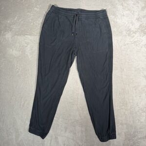 Athleta Balance Jogger Pants Womens M Black Knit Elastic Waist Pockets Lounge